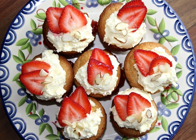 Strawberry Muffins w/ Mascarpone Whipped Cream